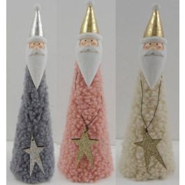 DKD Home Decor Figura Navidad Fantasia Metal Lana, Surtido Colores (Beige, Gris, Rosa, Dorado) 25cm Alto - 6 Unidades Precio: 22.28094. SKU: B1ED8PTDR3