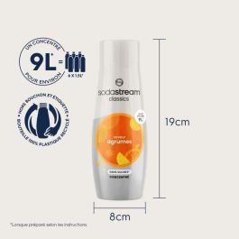 Concentrados SODASTREAM - Pack de 6 Concentrados Cítricos Sin Azúcar - Hasta 54L de Bebidas - 440 ml