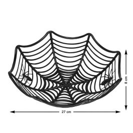 Plato Negro Telaraña con Araña Decorativa 27 cm - Ideal Halloween y Fiestas Temáticas Precio: 0.69000008. SKU: B1HJCQSW5X