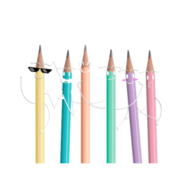 Stabilo Swano Lápiz Grafito Con Goma Pastel Amarillo -12 Unidades-