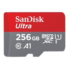 SanDisk Tarjeta de memoria SanDisk Ultra microSDXC 256 GB con Adaptador SD, UHS-I Clase 10, Velocidad de Lectura de 100 MB/s, Rendimiento Aplicación A1, Rojo y Gris Precio: 76.0001. SKU: B1BW25W8B5