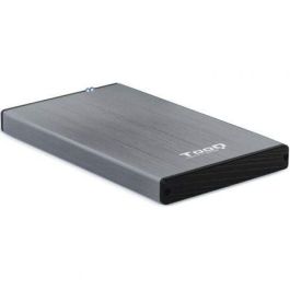 TooQ TQE-2527G Caja Externa USB 3.1 Gen 1 para Disco Duro HDD/SSD 2.5" SATA I/II/III hasta 4TB Aluminio Gris Compatible Windows Mac Linux