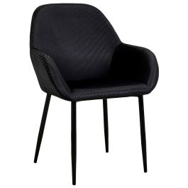 Home Deco Factory Butaca Giulia Negra - Estilo Escandinavo, Terciopelo y Patas de Metal, 59x55.7x85 cm Precio: 81.50000012. SKU: B1GFN4JPK8