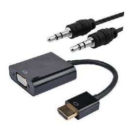 Adaptador HDMI a SVGA con Audio NANOCABLE 10.16.2001-BK Negro (10 cm + 1 m) Precio: 10.50000006. SKU: S0224332