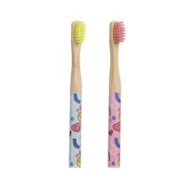 Take Care Cepillo de Dientes Bambú Smiley Word, Lote 2 Unidades Biodegradable con Cerdas Suaves para Higiene Bucal Sostenible Take Care Cepillo de Dientes Bambú Smiley Word, Lote 2 Unidades Biodegradable con Cerdas Suaves para Higiene Bucal Sostenible