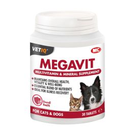 VetIQ Megavit Suplemento Mineral con Multivitaminas de alta potencia para Perros y Gatos: apoyo salud, vitalidad y bienestar en estrés y recuperación VetIQ Megavit Suplemento Mineral con Multivitaminas de alta potencia para Perros y Gatos: apoyo salud, vitalidad y bienestar en estrés y recuperación Precio: 6.8899996. SKU: B19VVD7DDS