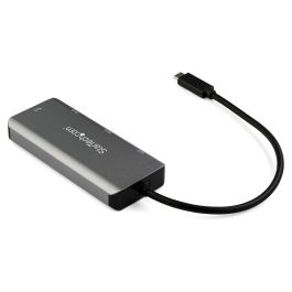 StarTech USB C Hub de 4 Puertos, 2x USB-A y 2x USB-C, USB 3.2 Gen 2 SuperSpeed de 10Gbps, Alimentado por Bus, Cable de 25cm, Negro/Gris, Aluminio