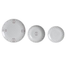 DKD Home Decor Vajilla Pixel love Scandi Rosa Blanco Porcelana Set de 18 Piezas 27 x 3 x 27 cm Precio: 60.5. SKU: S3044672