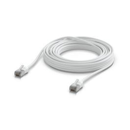 Ubiquiti Cable de Red Cat 6A 8m, Hasta 10 GbE, PoE++, Termoplástico (TPE), Blanco, para Exteriores Rugged y Blindado
