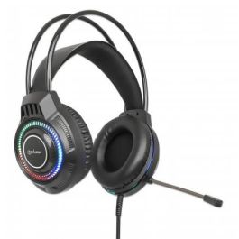 MANHATTAN 180696 Auriculares Gaming Over-Ear RGB USB con Micrófono Cableado para PC, PS5, PS4, Switch