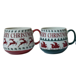 DKD Home Decor Mug Navidad Tradicional Porcelana 500ml Apto Microondas Lavavajillas Rojo Verde Blanco Pack 6 Unidades Precio: 34.50000037. SKU: B18GYRE7BA