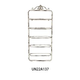 DKD Home Decor Botellero Romantico Blanco Metal 5 Estanterias 9.5 x 102.5 x 39 cm