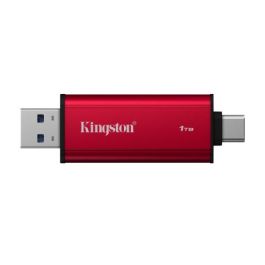 Kingston SPSD/1TB Disco Externo SSD Dual Portable 1TB USB Tipo-C y USB 3.2 Rojo