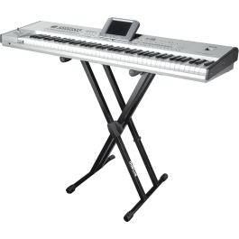 QUIKLOK Soporte Teclado T500 Formato "X" Trigger Lok / Perfil Doble - Negro