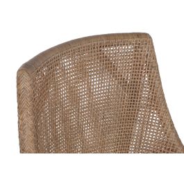 DKD Home Decor Silla Gris Marrón 52x88x51 cm Mindi Poliéster