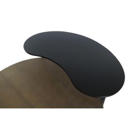 DKD Home Decor Mesa Centro Moderna Negro Marrón Marfil Metal MDF Mármol 90 x 118 x 61 cm Desmontable