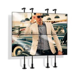 B-Tech BT7831 Soporte de Pared para Postes Ø50mm, Carga Máx. 150kg, Negro