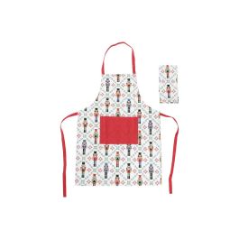 DKD Home Decor Delantal de Navidad Moderno Cascanueces Set de 2, Algodón y Poliéster, Rojo, Verde, Blanco, Beige, 60 x 80 cm DKD Home Decor Delantal de Navidad Moderno Cascanueces Set de 2, Algodón y Poliéster, Rojo, Verde, Blanco, Beige, 60 x 80 cm