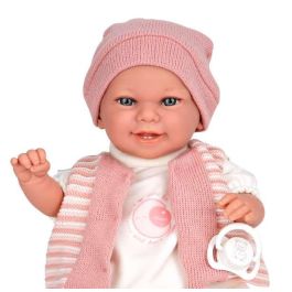 Muñeca elegance 35 cm babyto rosa c/mecanismo risa try me