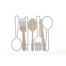 DKD Home Decor Decoración de Pared Estilo Loft, Colores Negro y Natural, de MDF y Metal, 42x38x0.8 cm - Set de 2 Unidades Precio: 13.62702. SKU: B1BKREVNA7
