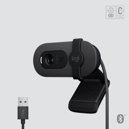 Logitech Brio 105 Business Webcam 1080p con Obturador de Privacidad, Micrófono y Plug-and-Play. Ideal para Empresas, compatible con Windows, macOS, Google Meet.