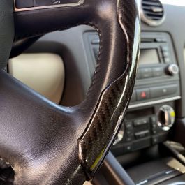 Occ Motorsport Funda Volante 2 Piezas Efecto Carbono OCCFV0001 Universal Gris y Negra Antideslizante