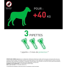 Frontline COMBO Perro > 40 kg Pipetas Antiparasitarias - Pulgas, Garrapatas, Piojos Masticadores para Perros