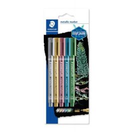 Staedtler Blíster con 5 Marcadores Metálicos en Colores Oro, Plata, Rojo, Azul y Verde 8323-S BK5 Precio: 14.49999991. SKU: B1K9FGY7RN