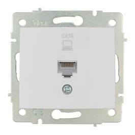 Solera Toma de datos RJ45 Cat6 Serie Europa ERP88, Blanco, 83x81mm