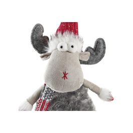 DKD Home Decor Figura Navidad Tradicional Gris Rojo Poliester 15 x 55 x 20 cm