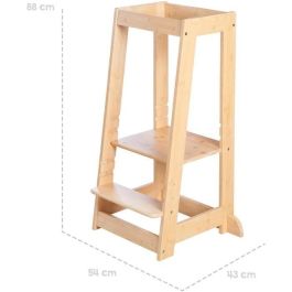 Roba ROB1697559591163 Torre de Aprendizaje Montessori Bambú FSC Ajustable 3 Niveles hasta 80 Kg Natural