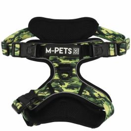 M Pets MPE6953182740575 Arnés de Senderismo para Perro Camuflaje Talla M, Tejido Acolchado, Clip de Seguridad, Asa, Correa Trasera/Delantera