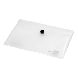 Liderpapel 44234 Carpeta Dossier Broche Polipropileno Transparente Translúcido DIN A6