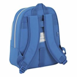 Safta Mochila Infantil Adaptable a Carro RCD Espanyol 27x33x10 cm para 3 Años 600D Poliéster Blanco y Azul