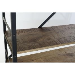 DKD Home Decor Estanteria Vintage Natural Negro 164 x 47 x 226 cm Madera Reciclada Metal 4 Cajones 6 Estantes