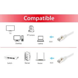Equip Patchkabel Cat6 S/FTP 2xRJ45 50.00m weiss LSZH Polybeutel