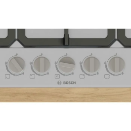 Bosch PGQ7B5K90 Placa de Gas Serie 4, 5 Fuegos, Acero Inoxidable, 52 x 75 x 4.5 cm