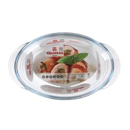 Quttin Cacerola de Vidrio Oval con Tapa 3L + 1L (3 Unidades)