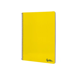 Liderpapel Cuaderno Espiral A4 Smart Tapa Blanda 80 Hojas 75gr Pauta 2,5mm Con Margen Color Amarillo