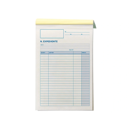 Liderpapel Talonario Notas de Expediente Cuarto Duplo Texto en Portugues