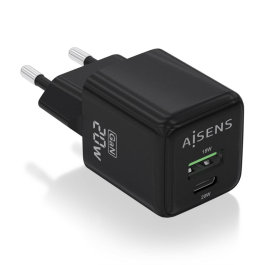 AISENS - CARGADOR GaN 20W, 1xUSB-C PD3.0 QC4.0, 1xUSB-A QC3.0, NEGRO Precio: 8.49999953. SKU: B12G4JXFBN