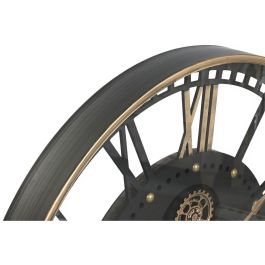 Reloj de Pared Home ESPRIT Negro Dorado Metal Cristal 100 x 9 x 100 cm