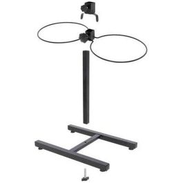 Kerbl Barra de comida elevada para perros, con 2 tazones de acero inoxidable extraíbles de 1800ml c/u, base de PVC, 43cm de altura total