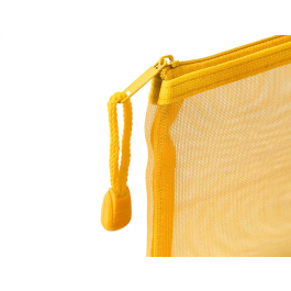 Liderpapel Bolsa Zipper Bag Poliester Transpirable Multiusos Din A6 Amarillo