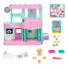MOOSE 26673 Little Live Pets Baby Care Clinic - Familias Sorpresa con 3 Cachorros Retriever, Juguete para Niños +5 Años