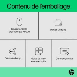 HP 920 Ratón Inalámbrico Ergonomico Vertical con Reposamuñecas
