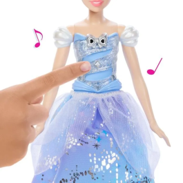Mattel Disney Princess Muñeca Cenicienta Transformación JBF94 con Vestido Mágico Luces y Sonidos