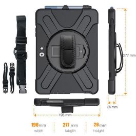 eSTUFF Funda AUSTIN Defender para Microsoft Surface Go 4/Go 3/Go 2/Go - Antichoque, soporte 360°, correa de mano, Negra