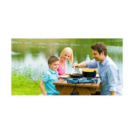 CAMPINGAZ Base Camp - Cocina de Camping de Gas con 2 Zonas, 1.4 kg, Color Azul