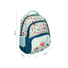 Liderpapel Mochila Multibolsillo Infantil Azul Cars 350x110x270 mm